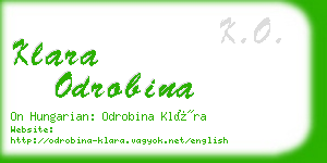 klara odrobina business card